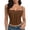 Brown, variant on Scallop Lace Overbust Corset, Women's Underwire Bustier with Spaghetti Straps & Boning, Bridal Halloween Costume Layering Top, 1 PC Brown M