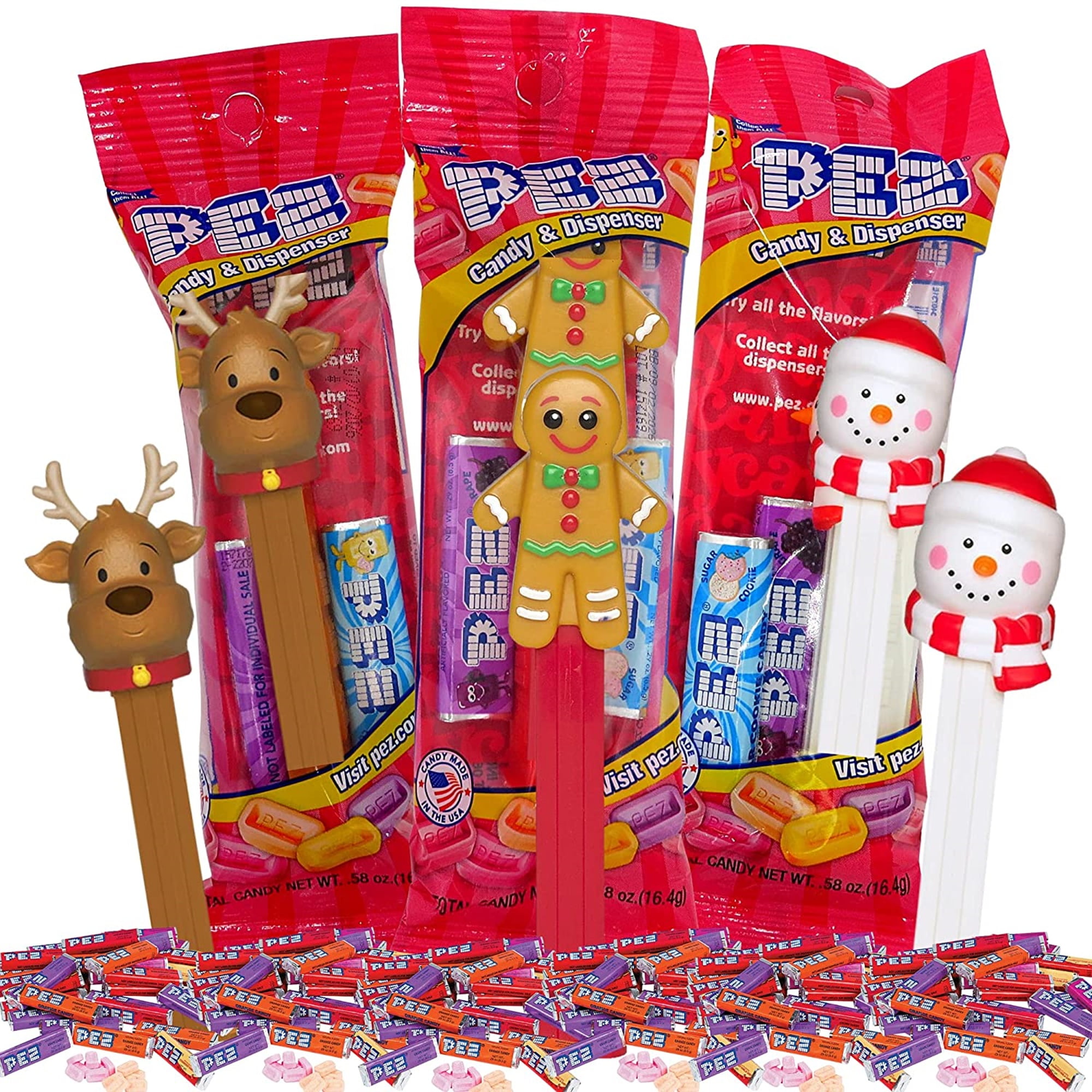 Christmas Candy Dispensers Gift Set, Holiday Characters and Assorted