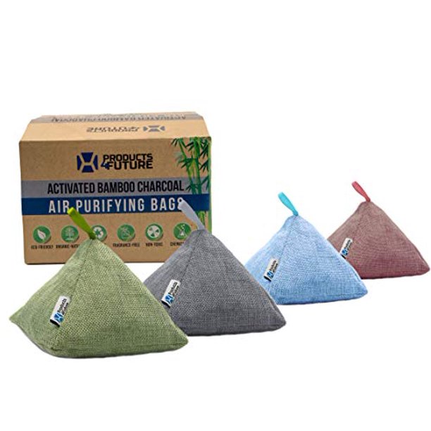4 Pack of 200g Naturally Activated Bamboo Charcoal Air Purifying Bags