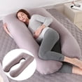 thumbnail image 1 of Oreiller de Grossesse pour Femmes, Oreiller Complet en Forme de U et Soutien de maternit- Soutien pour Le Dos, Les Hanches, Les Jambes, Le Ventre (Lot, 1 of 3