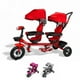 thumbnail image 1 of Triciclo Evolutivo The Baby Shop  Doble Gemelar para Niños 2 Asientos Giratorios Rojo -, 1 of 6