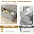 thumbnail image 4 of Accreate 5 Dresser for Bedroom, 51" Tall Dresser, Freestanding Vertical Drawer Dresser with Storage, Wooden Closet Dresser Storage Dresser Chest for Living Room, Hallway, Entryway, Ash Grey, 4 of 8