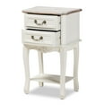 thumbnail image 4 of Baxton Studio Amalie Antique French Country Cottage Two-Tone White and Oak Finished 2-Drawer Wood End Table, 4 of 10