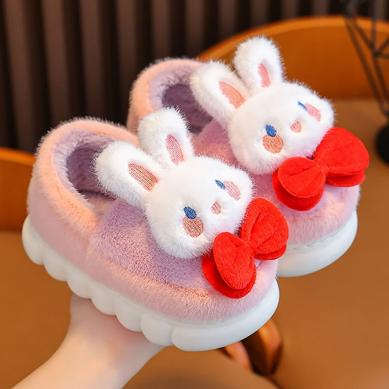 Official Bing Bunny 3D Ears Slippers - Adjustable, Fleece Lined Indoor Shoes For Boys & Girls