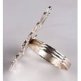 thumbnail image 7 of Aman Imports Set of 4 Silver Tone Snowflake Napkin Rings Holders Christmas Table, 7 of 7