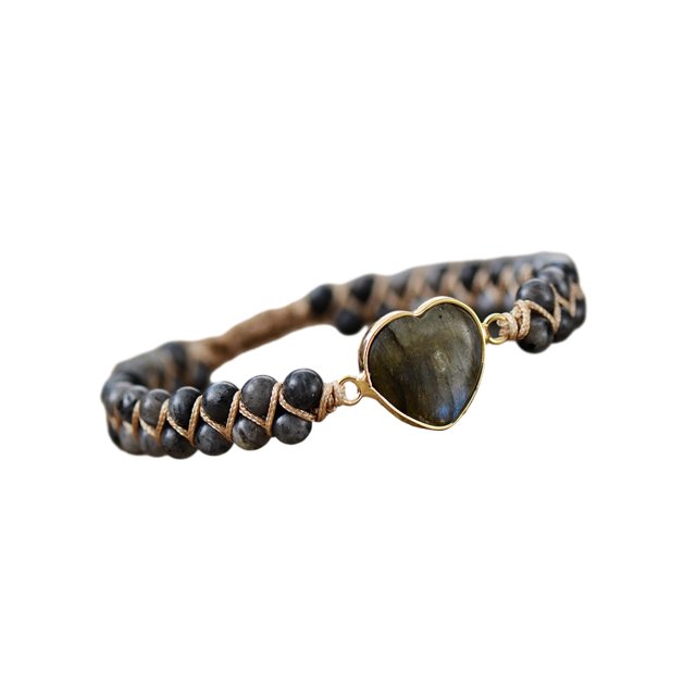 Minnieouse Pulseras trenzadas con cuentas de piedra duraderas y duraderas, Charm personalizado, Idea de regalo, elegante y moderno Ropa, zapatos y accesorios Miscelánea brillante