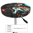 thumbnail image 4 of Cauagu Housses de Tabouret Rondes Imprimé Robot Colibri Futuriste, Coussin de Siège pour Tabouret de Bar Rond Housse de Siège pour Chaise de Bar Ronde s'Adapte à Coussin de Tabouret de Bar 12/13/14 Po-13 Pouces, 4 of 7