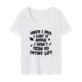 thumbnail image 2 of Camiseta para mujer con cuello redondo, ropa de calle, camiseta de manga corta suave para viaje por la calle XL, 2 of 8