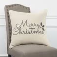 thumbnail image 5 of Gray and Cream Canvas Merry Christmas Decorative Throw Pillow, 5 of 5