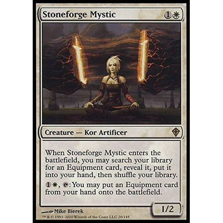- Stoneforge Mystic - Worldwake, A single individual card from the Magic: the Gathering (MTG) trading and collectible card game (TCG/CCG). By Magic: the