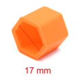 thumbnail image 3 of Unique Bargains 20pcs 17mm Rubber Car Wheel Tire Tyre Nut Screw Cover Caps Hub Protector Orange, 3 of 3