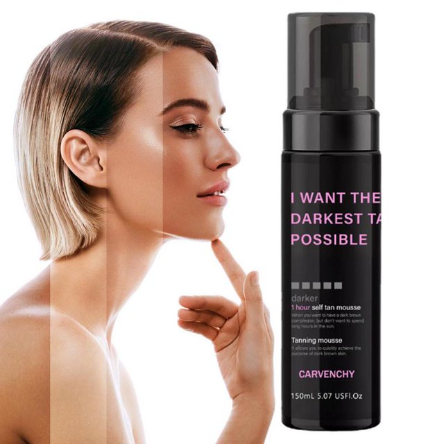 Mousse de bronceado autobronceador sin sol, bronceador rápido, sin olor a bronceado falso, autobronceador para un aspecto Natural, bronce profundo Fivean unisex