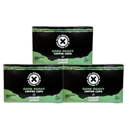 Dark Roast - Extreme Caffeine Single Serve Cups (For Use In Brewers) Strongest in the World - 36 Count