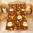 thumbnail image 5 of Homewish Vintage Botanical Mushroom Bed Sheets,Kawaii Guinea Pig Animals Full Size Sheets,4 Pieces,1 Flat Sheet, 1 Fitted Sheet and 2 Pillowcases, 5 of 6