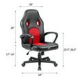 thumbnail image 3 of Furmax Faux Leather Gaming Chair Mid-Back Video Game Chair with Lumbar Support, Red, 3 of 7