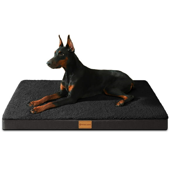 Patas Lague Orthopedic Dog Bed Large Sized Dog 91x61cm,Soft Waterproof Egg Crate Foam Medium Pet Crate Beds Mat with Removable Washable Cover an
