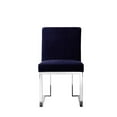 thumbnail image 2 of Pemberly Row 18.5" Velvet & Steel Metal Side Chair in Navy (Set of 2), 2 of 6