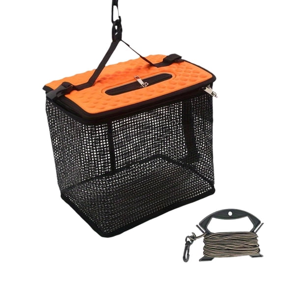 Almencla Panier Flottant Pliable Portable Seau Minnow Sac de Rangement Léger Petit