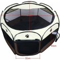 thumbnail image 3 of Lishi Foldable Mesh Pet Playpen for Dogs, Cats, and Rabbits - Coffee Color (73 x 73 x 43cm), 3 of 5