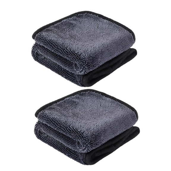 Shiny Wipes Cleaning Cloths, 2PCS Shiny Bath Drying Towels, Shower Doors Drying Towels, Streak Free Glass Window Car Mirror Super Absorben Microfiber Cleaning Cloths 16*16In(Gray )