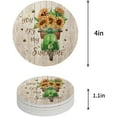 thumbnail image 1 of FMSHPON Green Bicycle with Sunflowers on Rustic Wooden Set of 6 Round Coaster for Drinks, Absorbent Ceramic Stone Coasters Cup Mat with Cork Base for Home Kitchen Room Coffee Table Bar Decor, 1 of 6