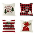 Christmas Throw Pillow Covers Set of 2, SEGMART Breathable Linen Throw Pillow Covers w/ Hidden