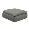 thumbnail image 2 of The Hamptons Collection 44" Gray Fabric Cloud Puff Square Modular Ottoman Slipcover, 2 of 4