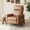 Cocoa, variant on COLAMY Recliner Chair for Living Room, Brown Mid-Century Modern Push Back Recliner, Faux Leather Accent Armchair with Solid Wood Legs and Padded Seat for Small Spaces, Reading Chair