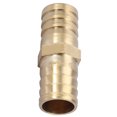 thumbnail image 1 of Conector de tubería recto, conector de púas recto de latón de 2 vías Conector de púas recto de latón Eficiencia óptima, 1 of 6