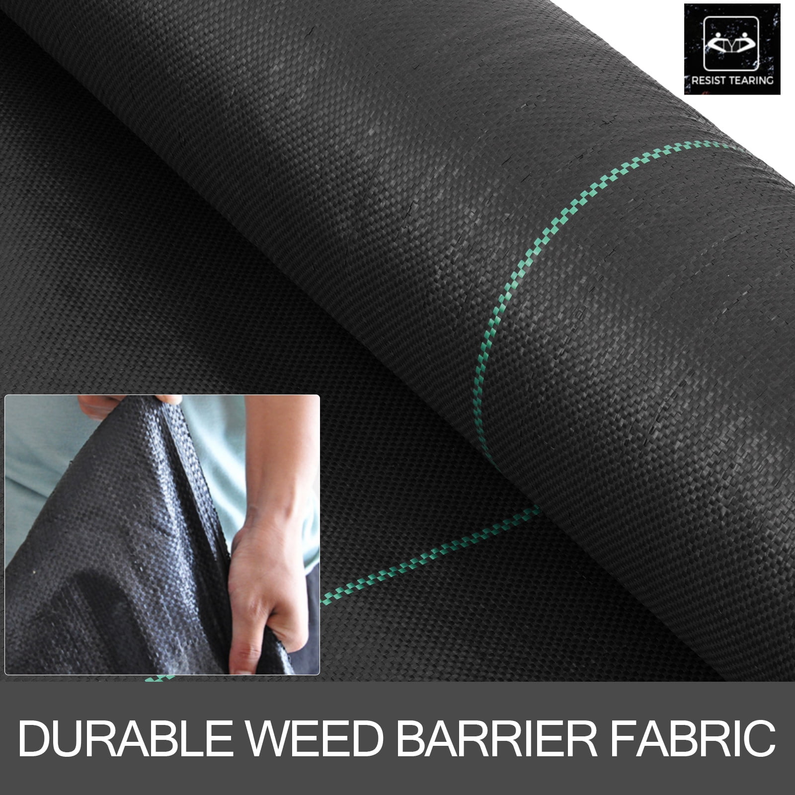 VEVOR Landscape Fabric 4ft x 250ft - Geotextile Fabric Heavy Duty 5oz - Ground Cover Non Woven for Commercial Greenhouse, Yard, Garden Barrier Cloth Blocker Mat