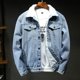 thumbnail image 2 of Chaquetas de Mezclilla Prendas de Vestir Para Hombres Chaqueta de Mezclilla Gruesa Sólida Informal Más Chaqueta de Bolsillo de Abrigo de Forro Polar Odeerbi  ODB-4, 2 of 7
