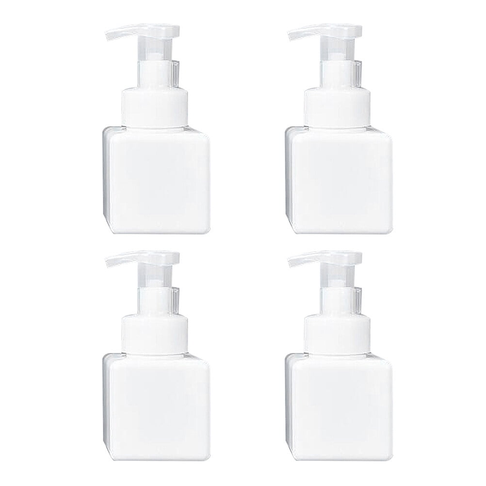 4pcs 250ml Large Capacity Tetragonal Lotion Bottle Emulsion Bottle Wash