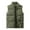 Army Green, variant on dzxyzu Men's Winter Stand Collar Vest Warm Padded Puffer Jacket Outdoor Full Zipper Coat Vest Top Riding Skiing Fishing Waistcoat Jacket Black