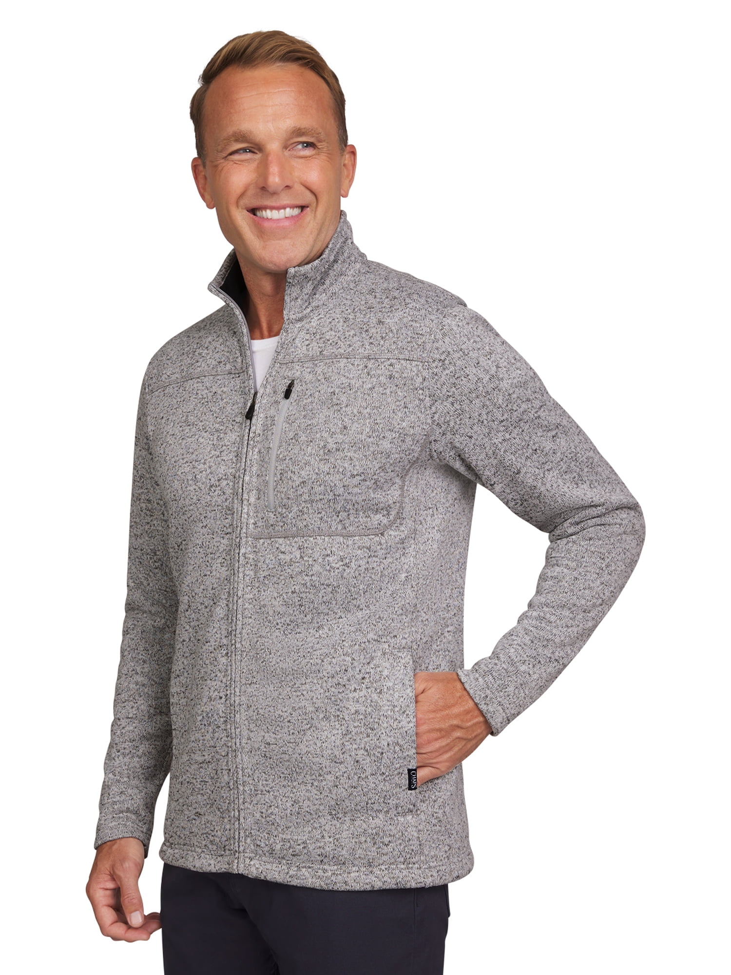 Chaps Mens' & Big Men's Full Zip Fleece Sweater Jacket, Sizes S-2XL