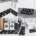 thumbnail image 5 of Black Halloween Bat Spider Pattern Kitchen Rugs Sets Of 2,Anti Fatigue Kitchen Mat Rugs Non Slip Washable,Decorative Kitchen Floor Mats for Kitchen,Sink,Laundry,17"X30"+17"X47", 5 of 7