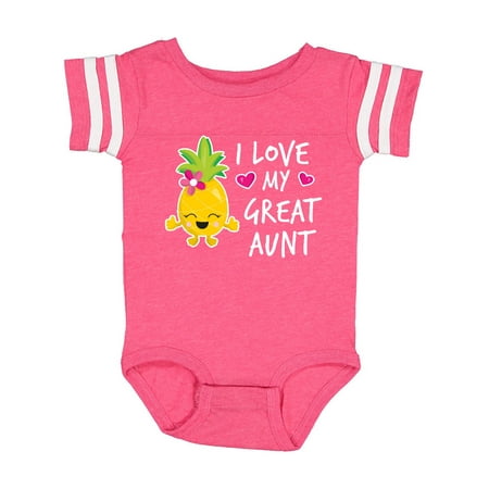 

Inktastic I Love My Great Aunt with Pineapple Gift Baby Girl Bodysuit