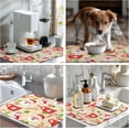 thumbnail image 7 of Christmas Gingerbread Man Dish Drying Mat Winter Snowflake Snowman Xmas Kitchen Drying Mat Dish Dryer Mat Absorbent Microfiber Dish Drying Mat Dish Draining Mat for Christmas Decorations 18x24 inch, 7 of 7