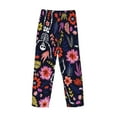 thumbnail image 4 of Kdxio Dancing Skeletons Floral Garden Print Men's Sleep Pajama Pant Lounge Pants with Pockets, 4 of 8