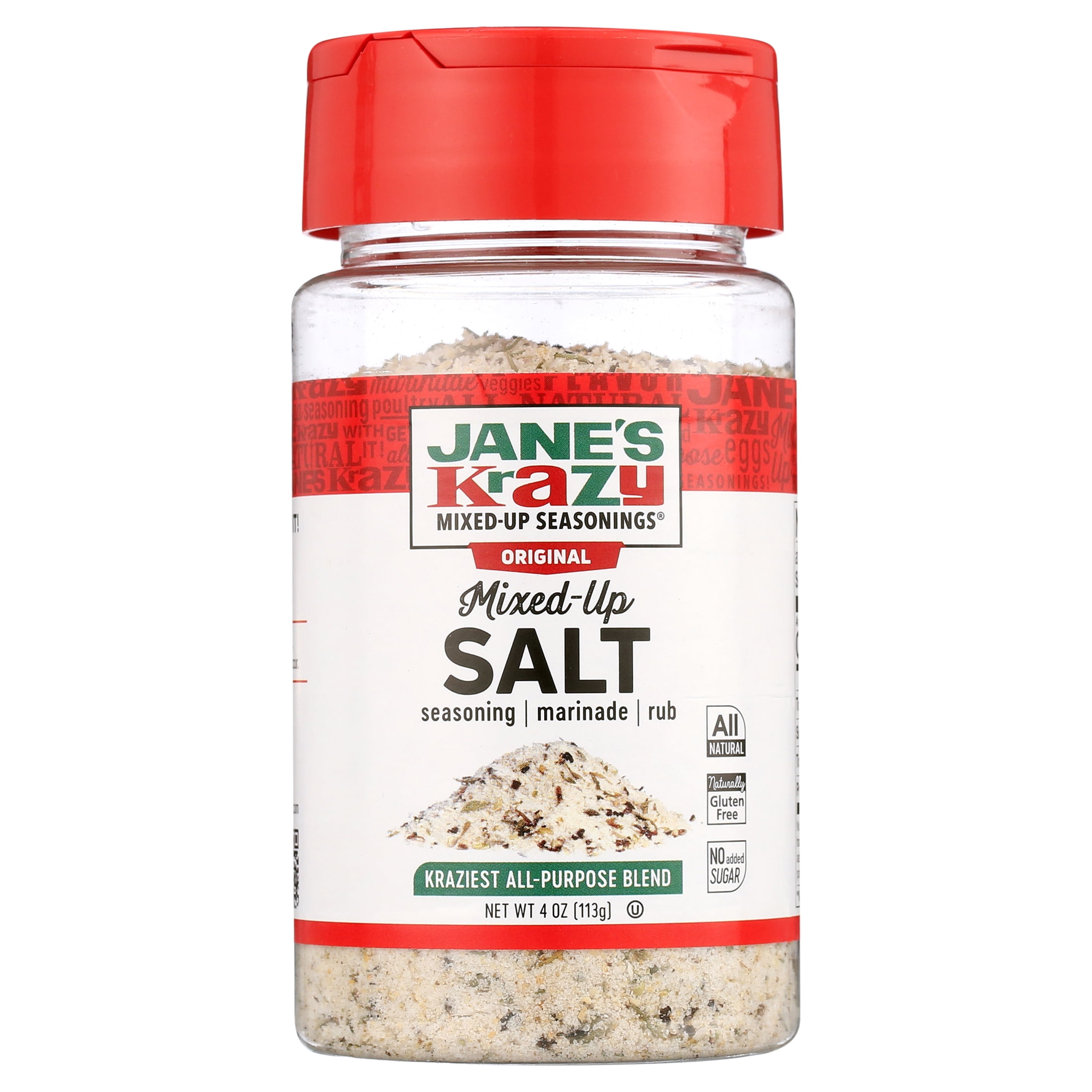 (3 Pack) Jane's Krazy Original Mixed-Up Salt, 4 oz
