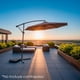 thumbnail image 4 of Ilios Innova | Sombrilla Banana para Jardín Exterior 3m de Diámetro, Sombrilla Plegable con Inclinación Ajustable y Manivela, Estructura de Acero Reforzado y Poliéster Resistente para Terraza y Patio, 4 of 9
