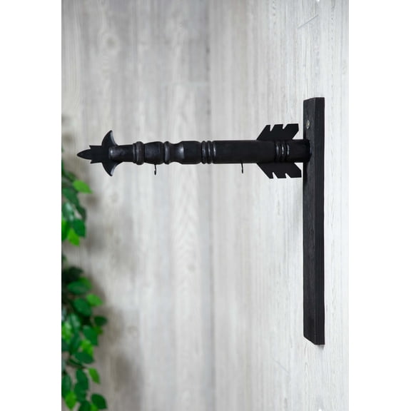 Black 17.5" Wood Arrow Base Holder