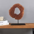 thumbnail image 5 of Greenage Irregular Shape Lychee Wood Sculpture Decoration, Natural Edge Tabletop Décor, Handmade Ornaments - Small Size 13.8'' x 17.7'', 5 of 6