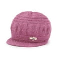 thumbnail image 1 of Gorro de piel sintética de lujo para mujer con orejeras, resistente al viento, cálido para otoño e invierno, poliéster suave, talla 56-59 cm, estilo femenino para mujeres mayores., 1 of 5
