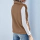 thumbnail image 4 of Chaleco de Felpa Cálido Sin Mangas con Cuello Alto para Mujer, con Cremallera, para Otoño e Invierno, con Bolsillos Caqui 5XL, 4 of 7