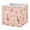 Pink Christmas Elements, variant on Foldable Fabric Storage Bin Home Cubes Clothing Organizer Bins Large Collapsible Box Basket for Home Organizer Snowmen and Candy Canes Pattern