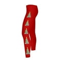 thumbnail image 4 of QIUOMBBP Red Women's Funny Christmas Tree Print Leggings High Waisted Stretch Sports Yoga Pants Fashion Clothes S, 4 of 10