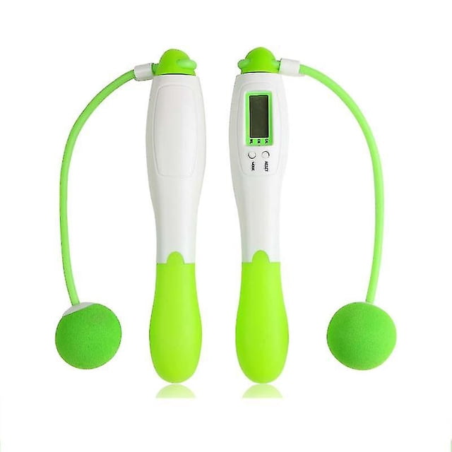 Cuerda de saltar con conteo electrónico para fitness en interiores y exteriores.