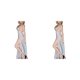thumbnail image 1 of Bewildely Vestido exquisito 1/6 ropa de muñeca coloridas figuras de mujer vestidos Simple hecho a mano muñecas ropa de noche blanco 2piezas, 1 of 6