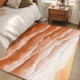 thumbnail image 4 of Burnt Orange Beach Coastal Area Rugs 3'x5', Small Throw Rugs for Living Room Bedroom, Summer Nautical Seaside Ocean Ombre Indoor Outdoor Rug Non-Slip Low Pile Carpet Runner Reversible Floor Mats, 4 of 8