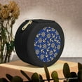 thumbnail image 6 of Yiaed Anchors and Nautical Print Travel Jewelry Case Bridesmaid Gift Boxes Jewelry Travel Organizer Small Round Jewelry Box Mini Storage-Black, 6 of 7